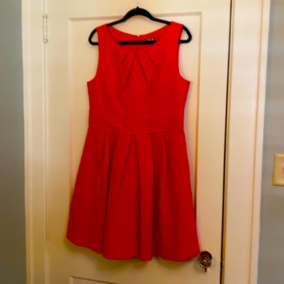 Eliza J lined red/orange dress.